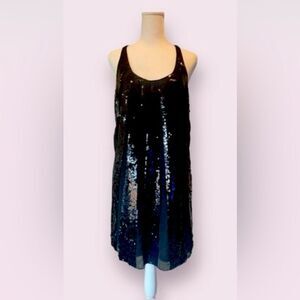 Juicy Couture Black Sequin and Gauze Dress